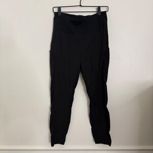 Athleta women's Trekkie hybrid crop tight size 6 black